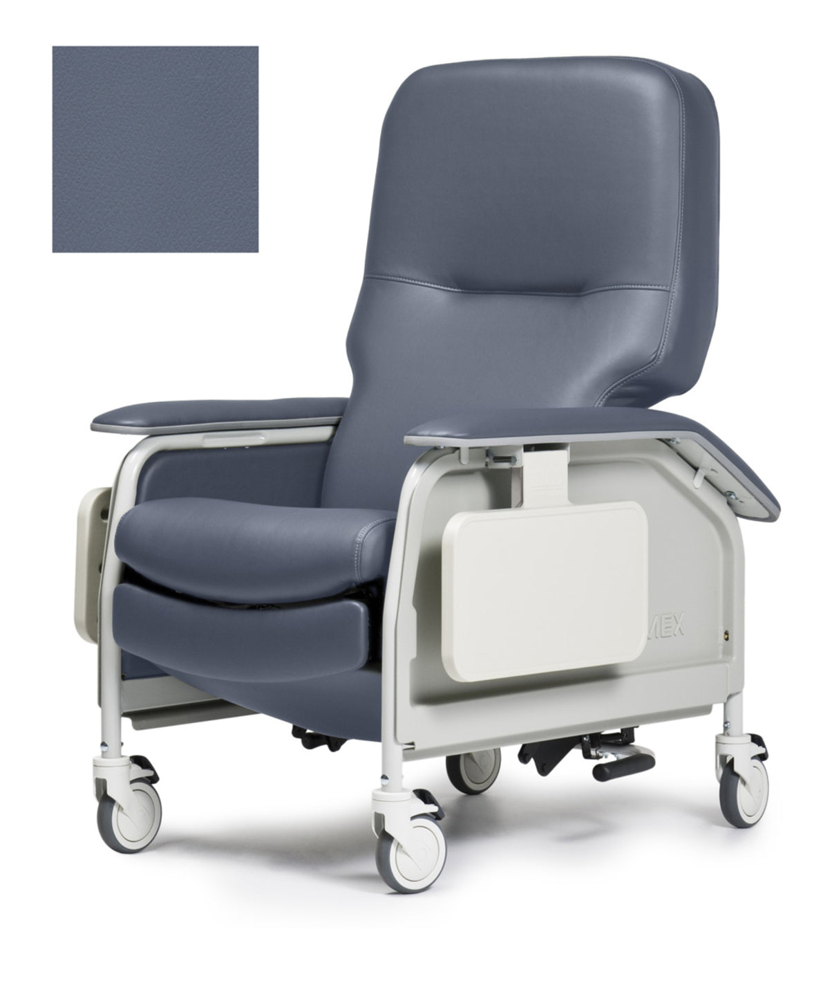 Recliner Lumex® Deluxe Clinical Care Blue Ridge Vinyl Casters - Behope