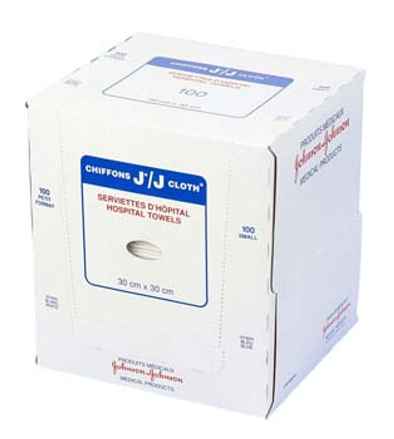 J-cloth® Hospital Towels Small / White (30cm X 30cm) - Box Of 100 - BeHope