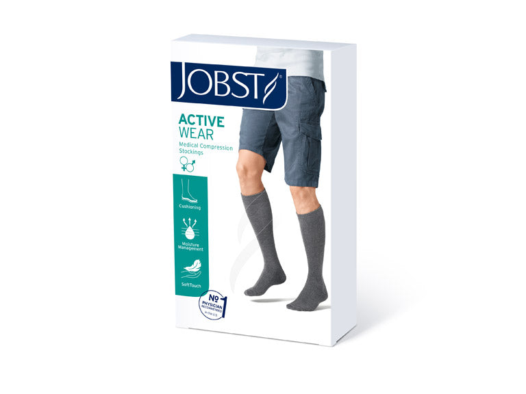 Compression Socks Jobst® Activewear Knee High X-large / Full Calf Cool Black Closed Toe - Behope