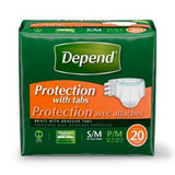 Depend Disposable Adult Incontinence Protection Briefs