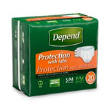 Depend Disposable Adult Incontinence Protection Briefs