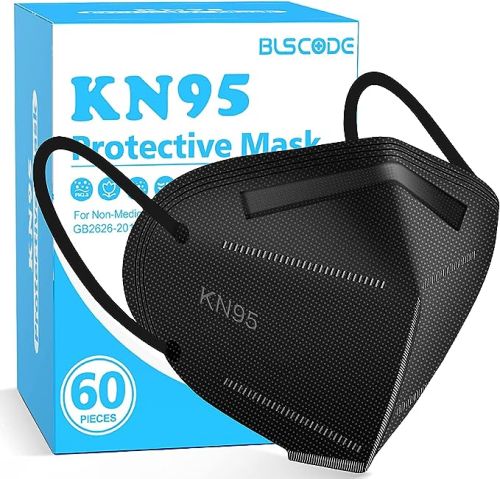 Masque respiratoire jetable KN95 à particules noires BX/60