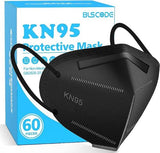Masque respiratoire jetable KN95 à particules noires BX/60
