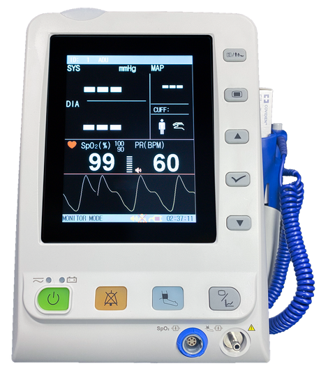 Patient Monitor Edan® Im3_nst Series Monitoring Nibp, Pulse Rate, Spo2 Battery Operated - Behope