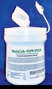 Surface Disinfectant Cleaner MadaCide-FDW-Plus® Premoistened Alcohol Based Manual Pull Wipe 160 Count Canister Alcohol Scent NonSterile - BeHope