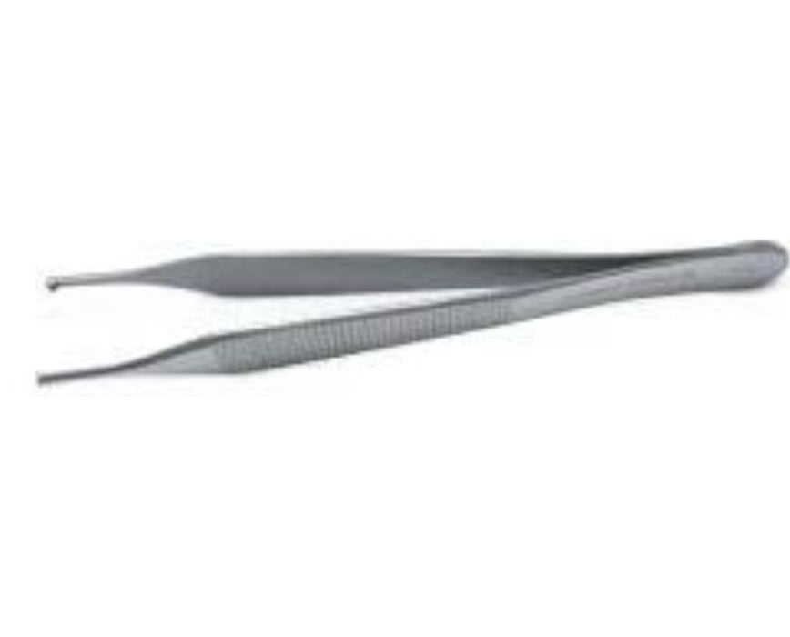 Tissue Forceps Standard Grade Stainless Steel Sterile Nonlocking Thumb Handle Serrated Tip - BeHope