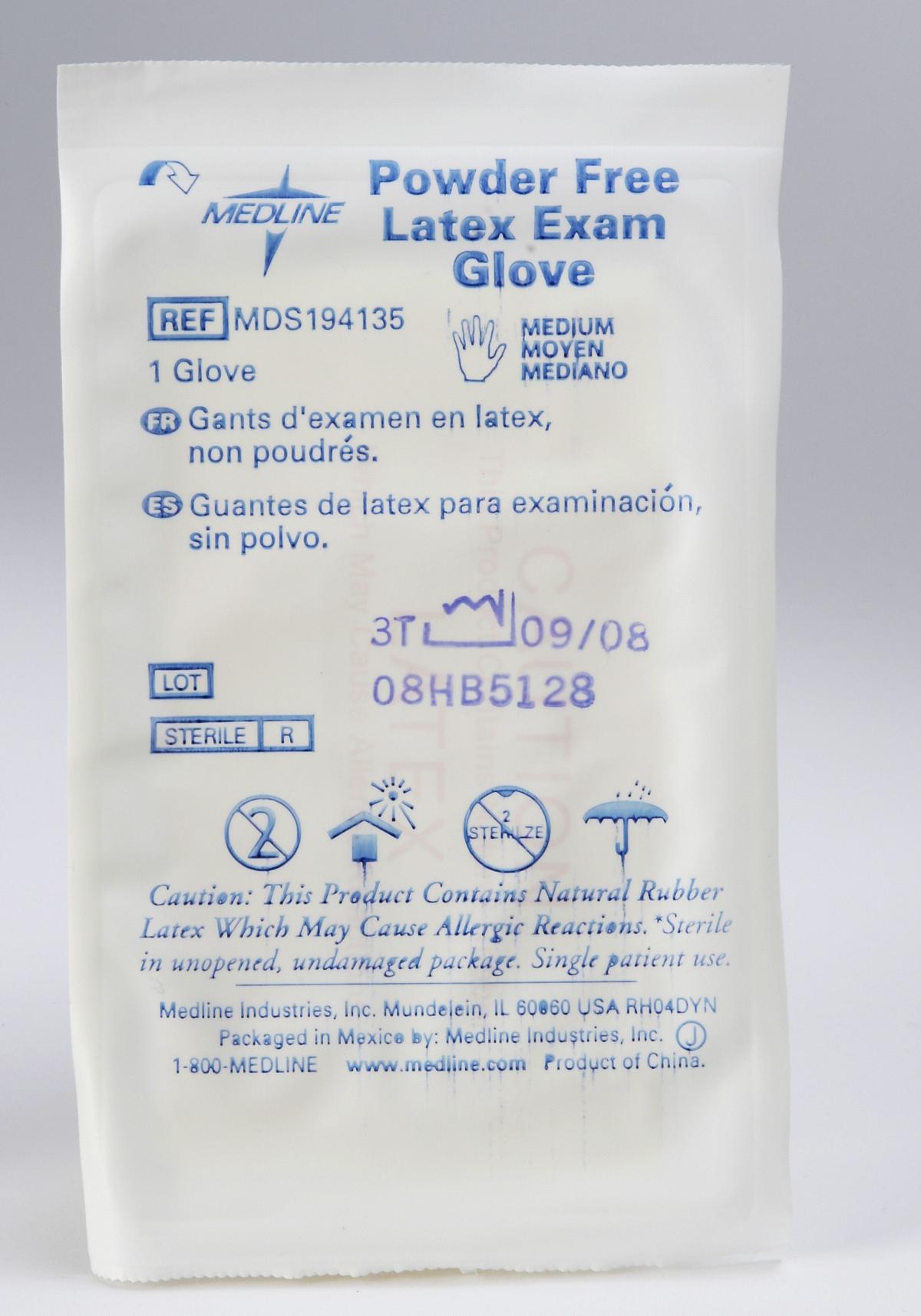 Medline Sterile Powder-Free Latex Exam Gloves