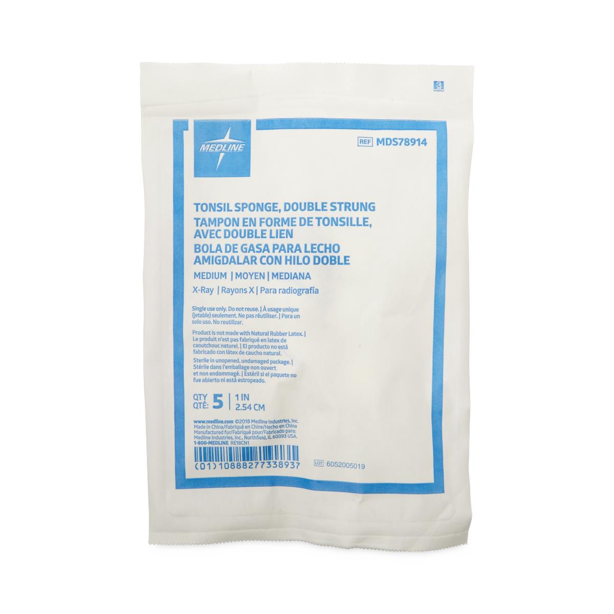 Medline X-Ray Detectable Tonsil Sponges