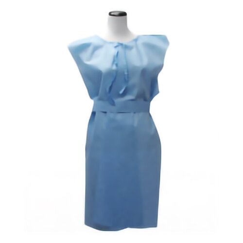 Patient Exam Gown Medium Blue Disposable - Behope