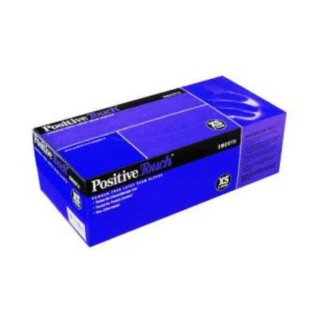 Exam Glove Positive Touch® Nonsterile Latex Standard Cuff Length Fully Textured Ivory Not Rated - Behope