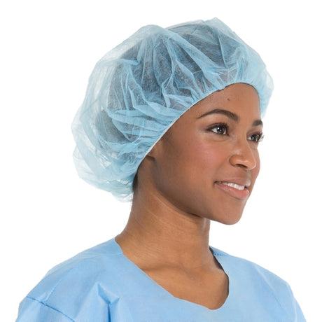 Bouffant Cap Halyard X-large Blue Elastic Closure - Behope