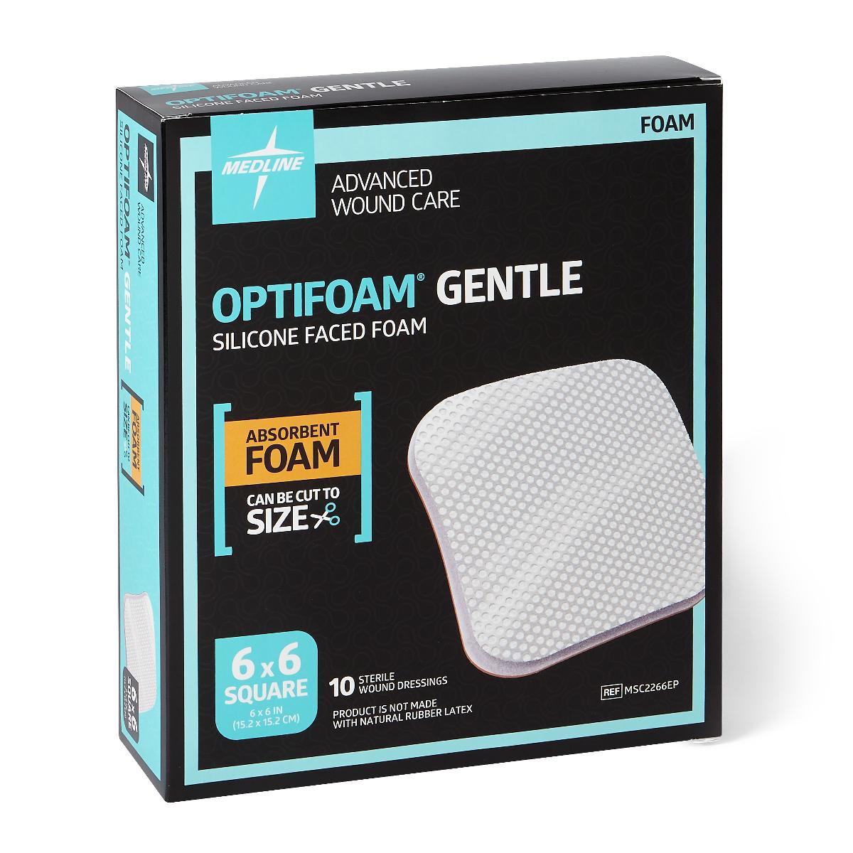Optifoam Gentle Non-Bordered Silicone-Faced Foam Wound Dressings