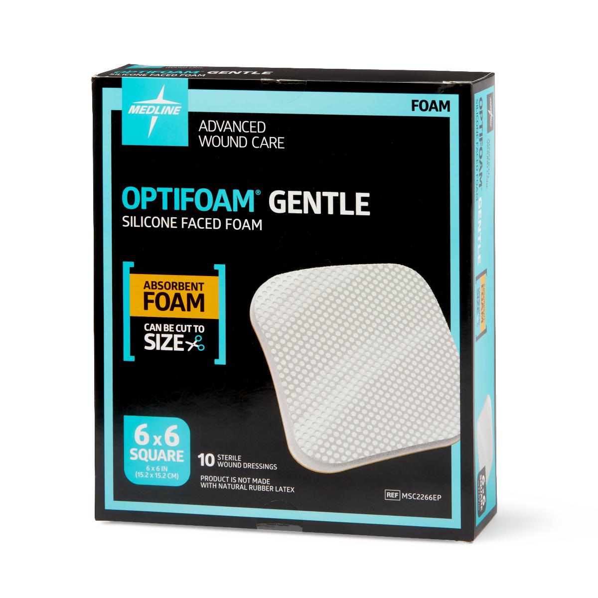 Optifoam Gentle Non-Bordered Silicone-Faced Foam Wound Dressings