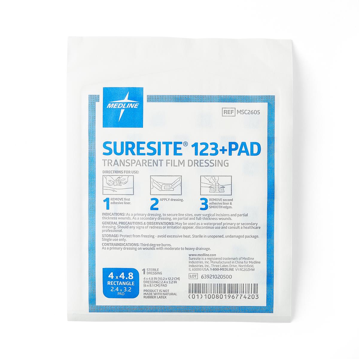 SureSite 123+ Pad Transparent Dressings