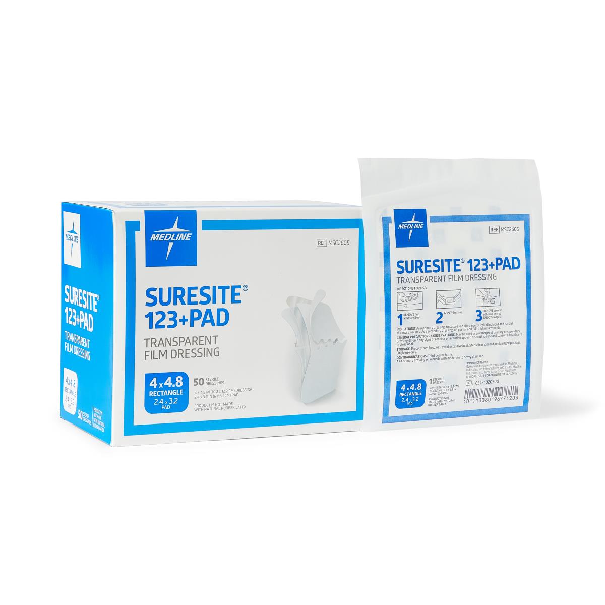 SureSite 123+ Pad Transparent Dressings