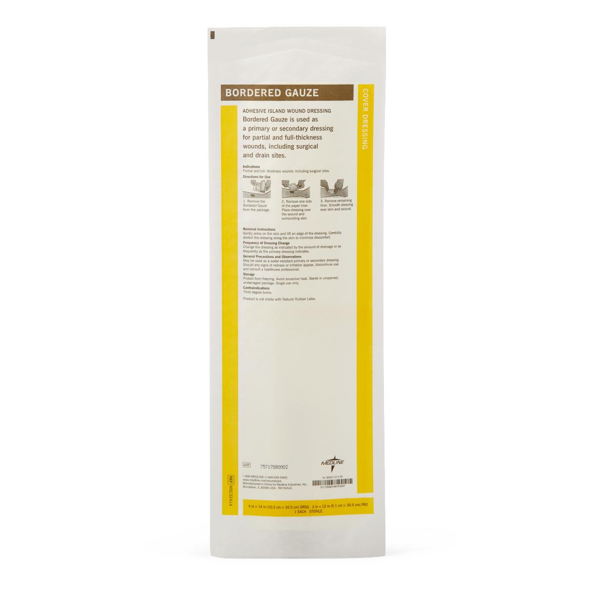 Medline Bordered Gauze Adhesive Island Wound Dressings