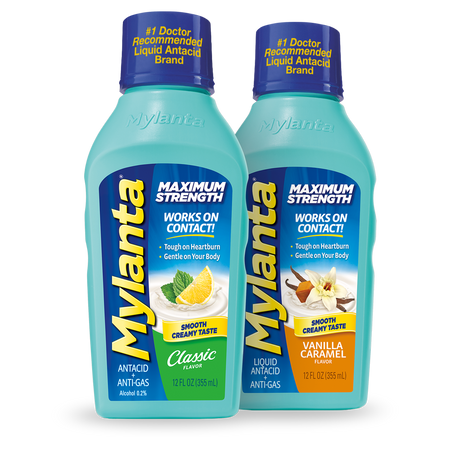 Antacid Anti-Gas Mylanta® Max Liquid for Heartburn and Gas Relief - BeHope