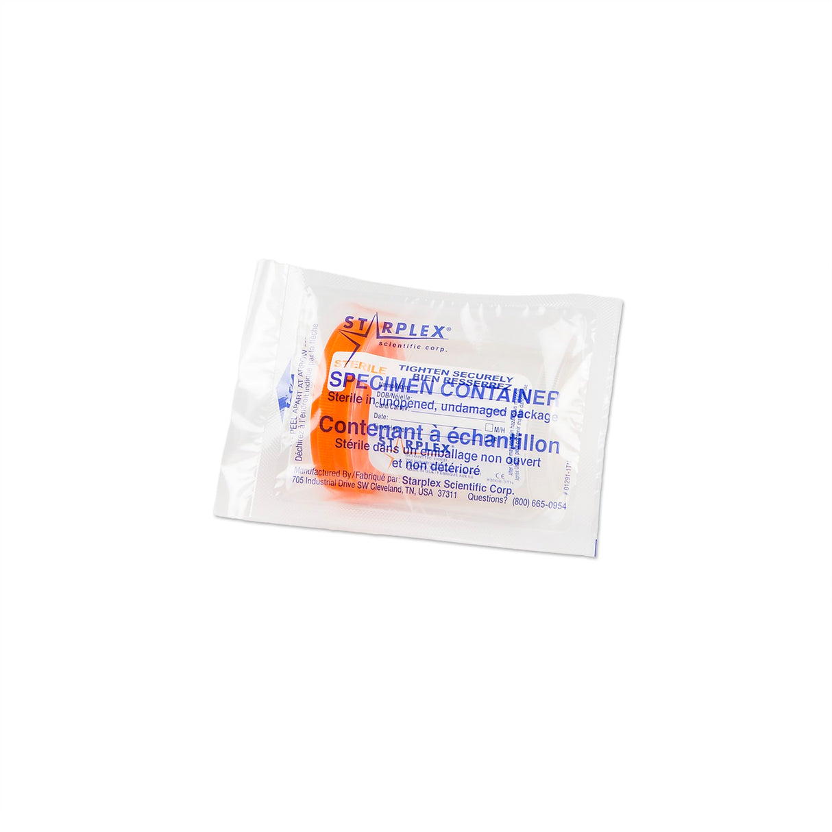 Specimen Container Starplex® for Pneumatic Tube Systems Screw Cap Sterile Inside - BeHope