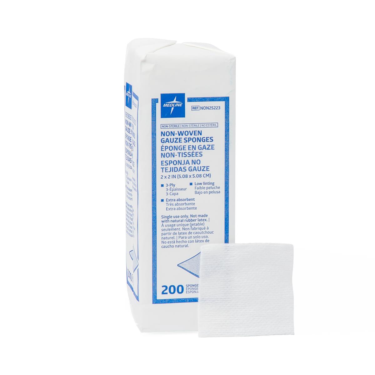Medline Standard Nonsterile Nonwoven Gauze Sponges