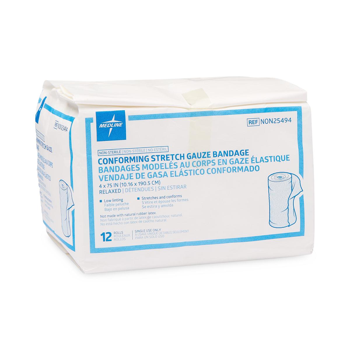 Medline Nonsterile Conforming Stretch Gauze Bandages