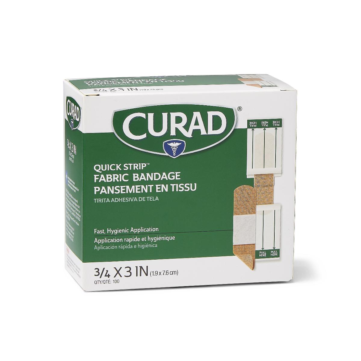 CURAD Quick Strip Fabric Adhesive Bandages