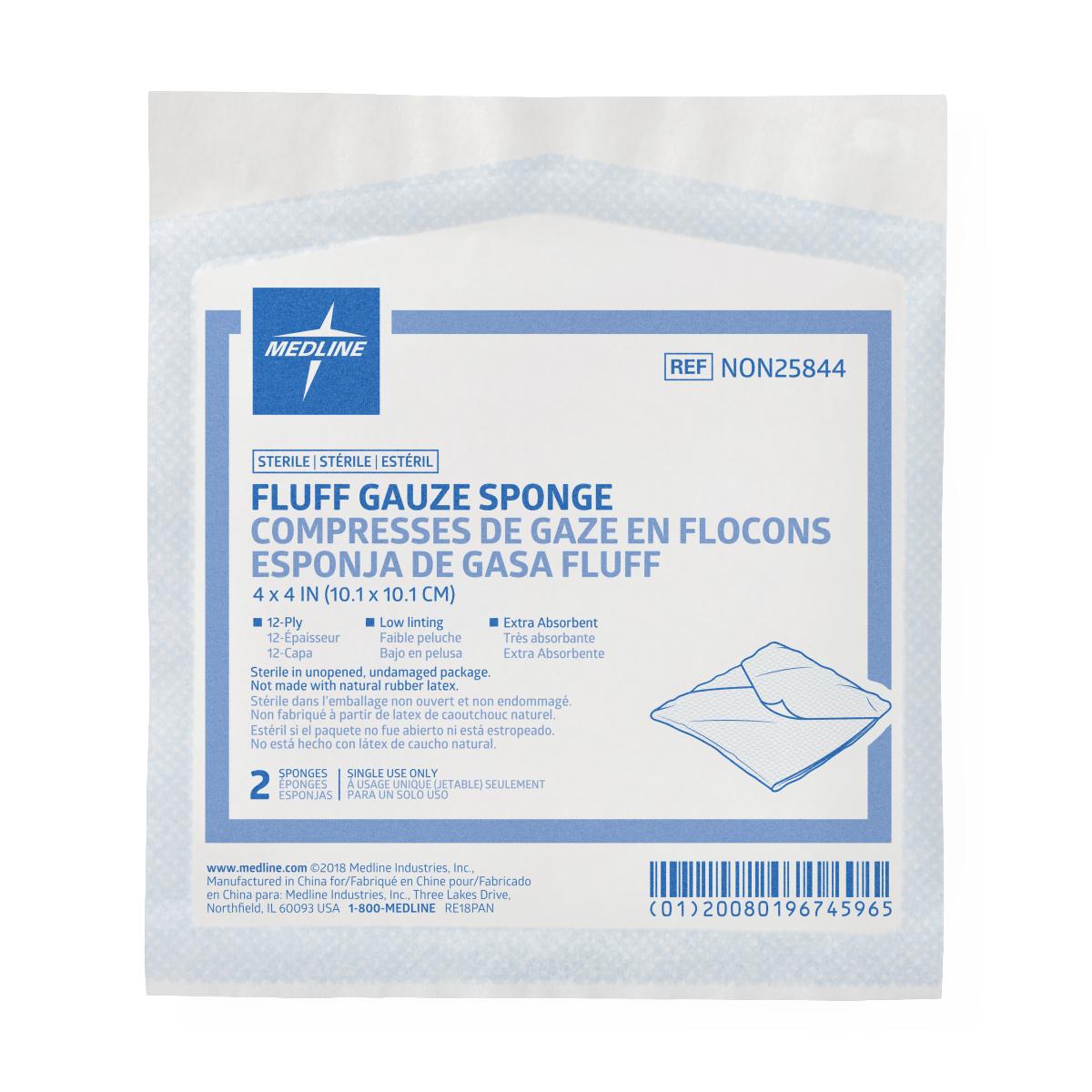 Medline Sterile Bulkee II Extra Absorbent Super Fluff Sponge - BeHope