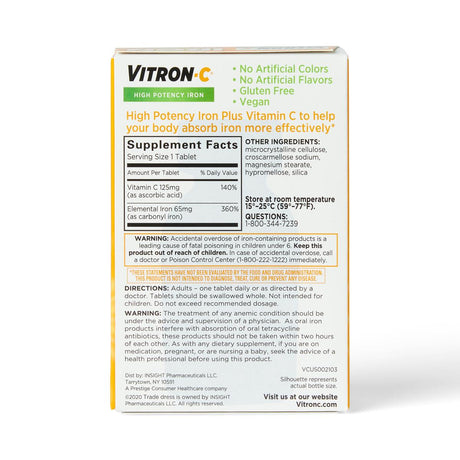 Vitron-c High-potency Iron Dietary Supplement Plus Vitamin C - BeHope