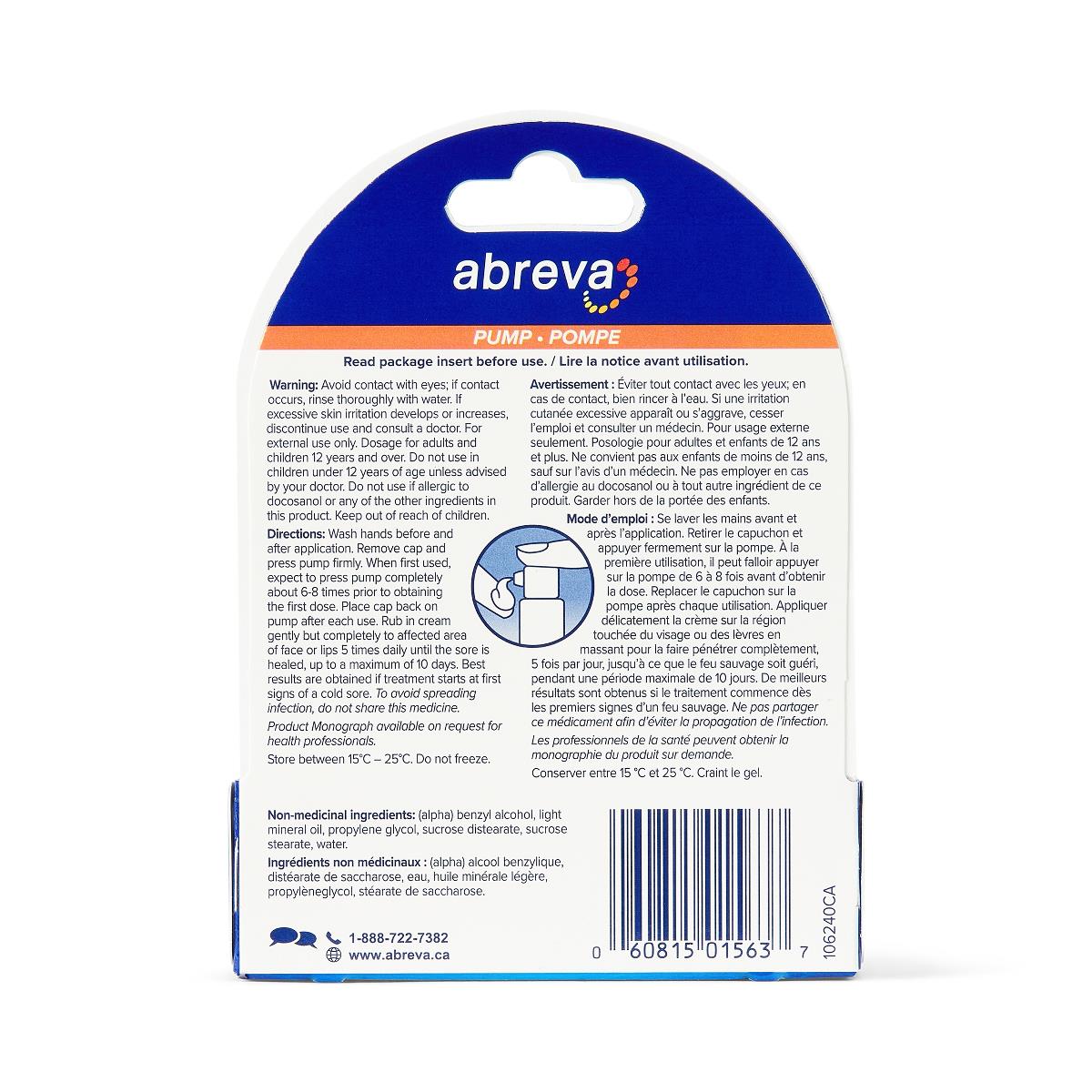Abreva Docosanol Cold Sore Cream