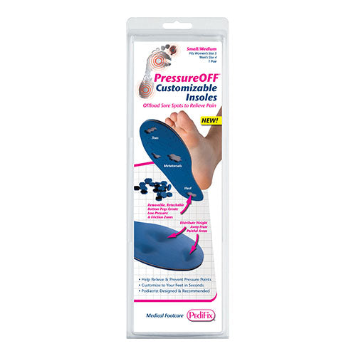 PressureOFF Customizable Sys7 Insole Retach Pegs Med Left