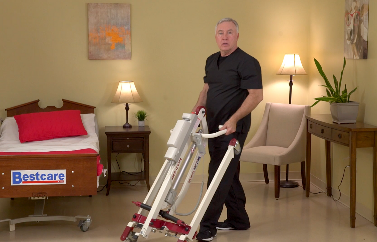 Bestcare PL400EF Foldable/Portable/Transportable Electric Mobile Floor Lift