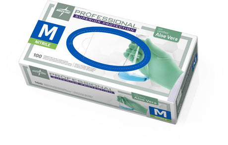 Medline Professional Nitrile Exam Gloves with Aloe - BeHope