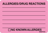 Pre-Printed Label Barkley® Allergy Alert Pink Allergies/Drug Reactions Black Alert Label 2 X 2-15/16 Inch - BeHope