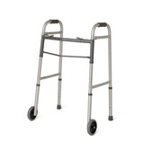 Medline Two-button Folding Walkers With 5" Wheels - BeHope