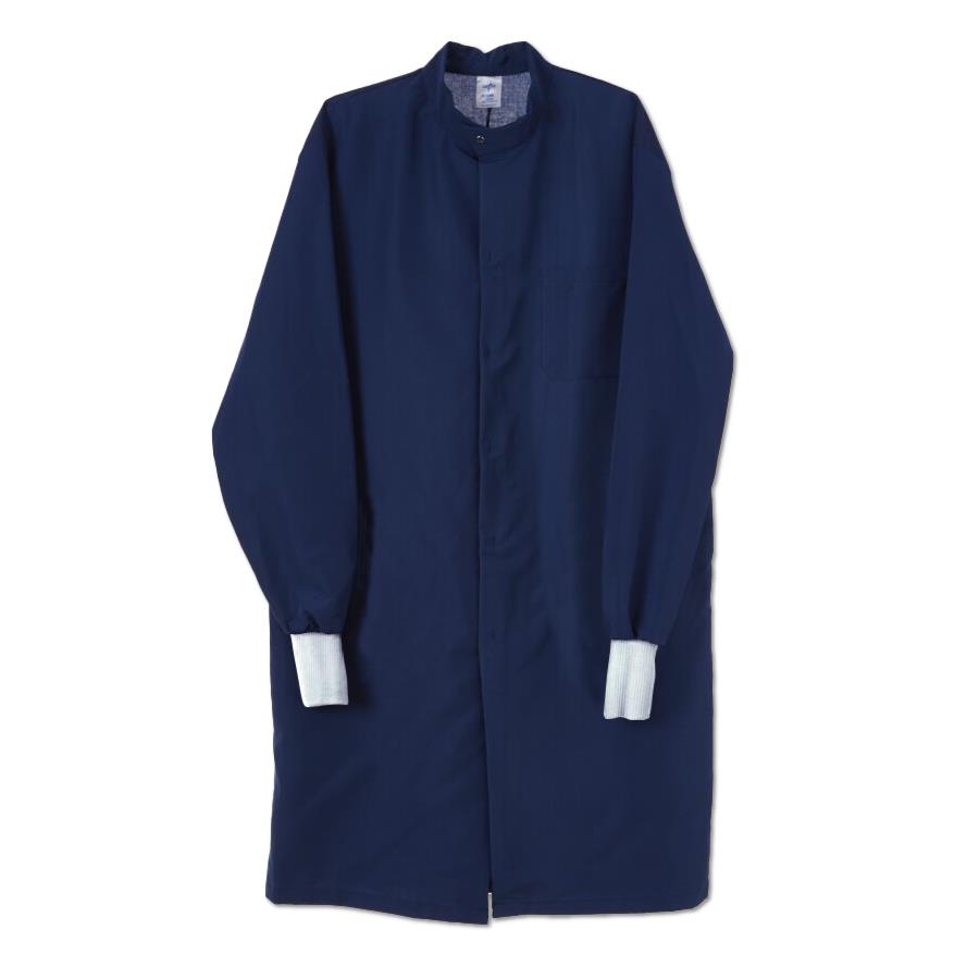 Medline fluid-resistant unisex barrier lab coat, primary product view.