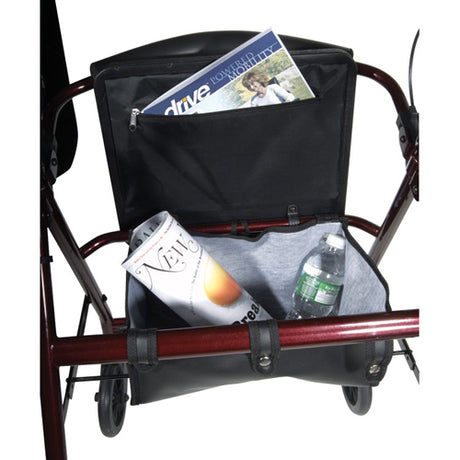 Rollator  Aluminum w/Fold-Up & Remov Back  Padded Seat Red