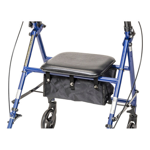 Déambulateur bleu acier avec 6 roues démontées