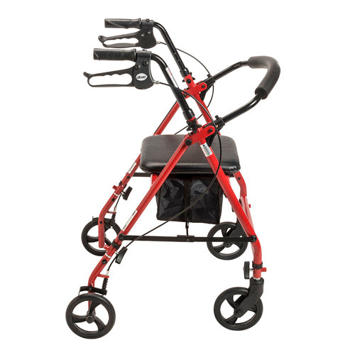 Rollator Steel Red  w/6  Whls Knocked-Down