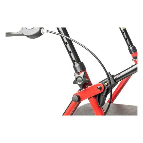 Rollator Steel Red  w/6  Whls Knocked-Down