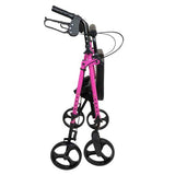 Déambulateur en aluminium réglable en hauteur rose