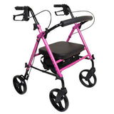 Déambulateur en aluminium réglable en hauteur rose