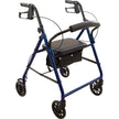 Rollator Steel 6 Wheels Blue 300 Lb. Weight Cap - BeHope