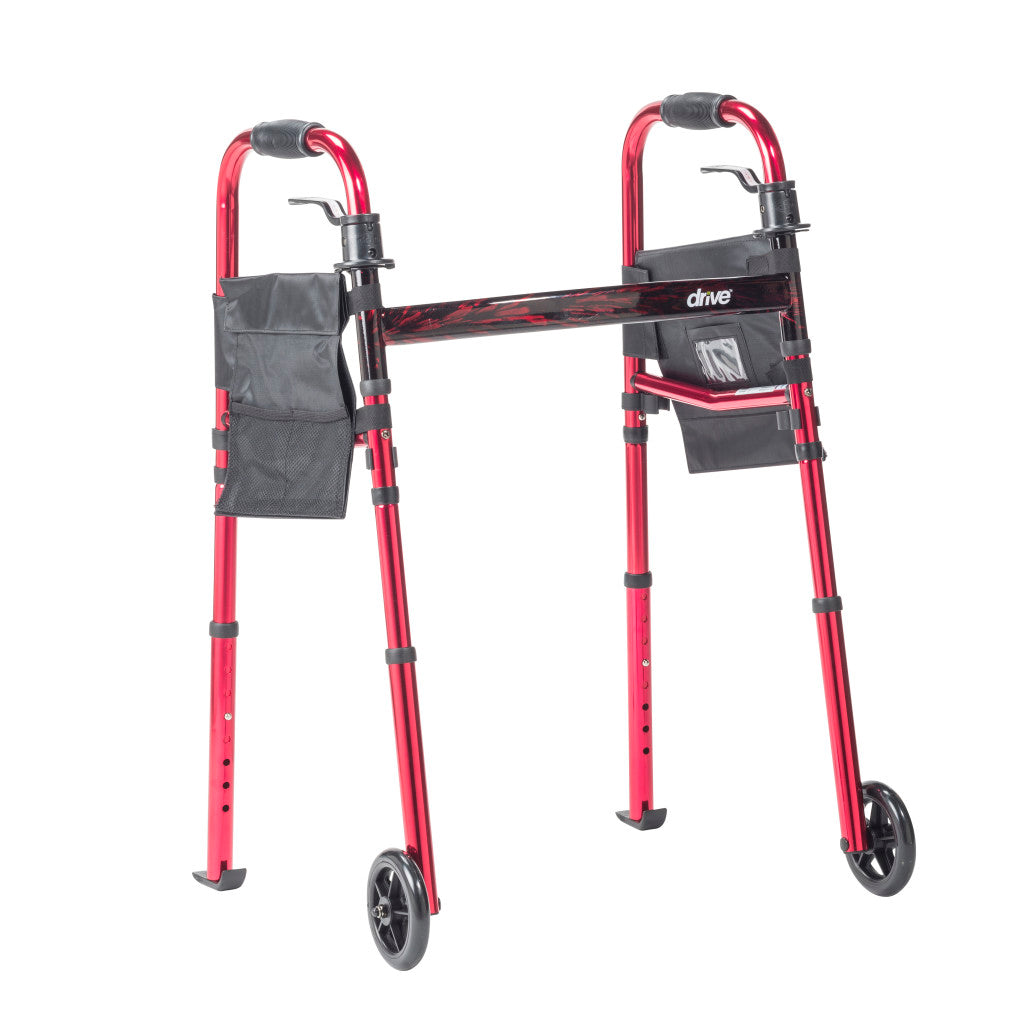 Deluxe Folding Travel Walker With 5" Wheels - BeHope