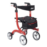 Nitro Aluminum Rollator Red Tall Height W/10 Casters - BeHope