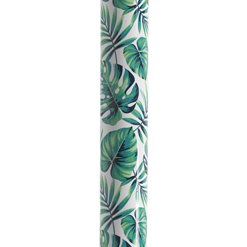 Canne décalée avec grip en gel et feuilles vertes