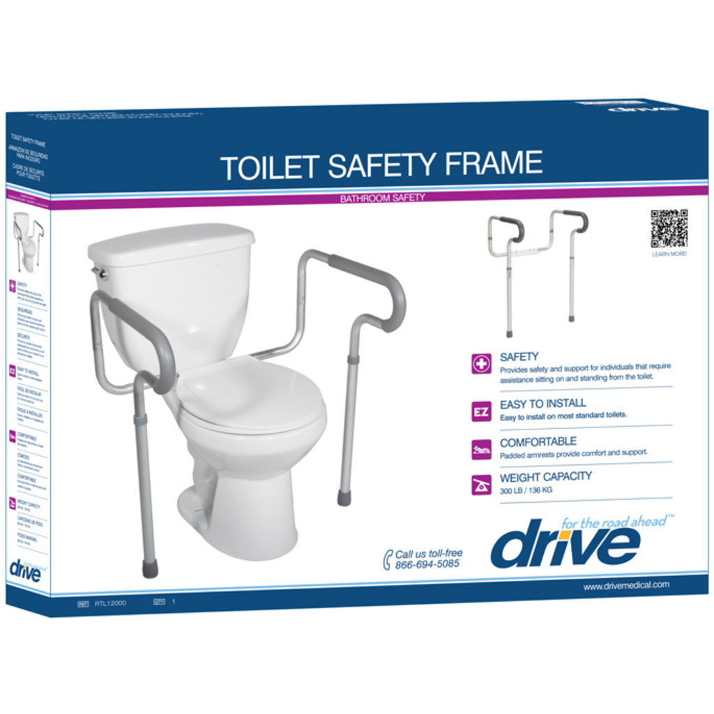 Toilet Safety Frame With Padded Arms - BeHope