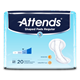 Attends Shaped Pad Day Regular 20 Pad Per Printed Package Case/80 Each - BeHope