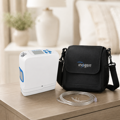 Inogen Rove 6 unit with standard 8-cell battery