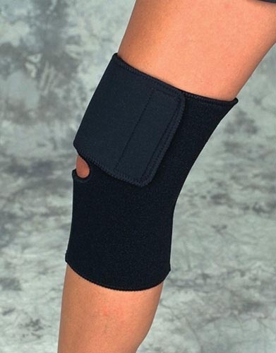 Genouillère en néoprène noir, taille XL, 17-19, Sportaid