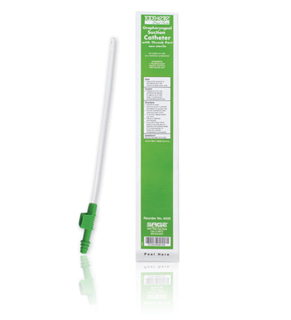 Oral Suctioning System Q•Care® Thumb Port Type Thumb Port Tip Oropharyngeal Style Thumb Valve Vent 14 Fr. Sterile - BeHope