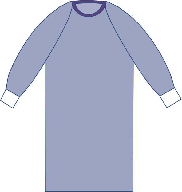 Sterile Fabric-Reinforced Aurora Gowns with Raglan Sleeves